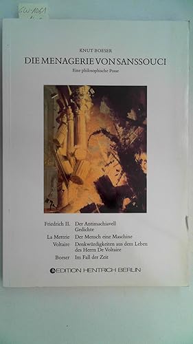 Seller image for Die Menagerie von Sanssouci. Eine philosophische Posse for sale by Antiquariat Maiwald