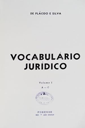 VOCABULÁRIO JURÍDICO.