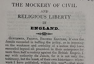 The mockery of civil and religious liberty in England