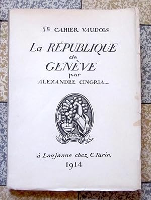 Seller image for La rpublique de Genve. for sale by La Bergerie