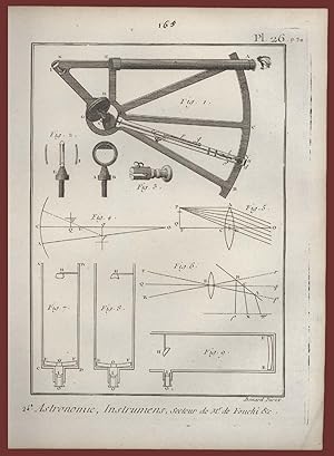 Immagine del venditore per Astronomie Instrumens Pl 26 Diderot et D'Alembert venduto da Studio Bibliografico Imprimatur