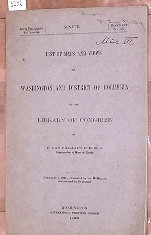 List of Maps and Views of Washington and District of Columbia in the Library of Congress