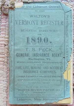 WALTON'S VERMONT REGISTRY and Business Directory 1890.