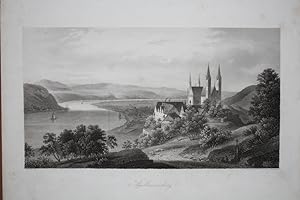 Remagen, Apollonarisberg, Apollinariskirche, Stahlstich um 1855 von A. Fesca nach E. Emminger, Bl...