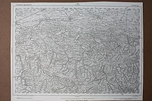 Arnsberg, Soest, Iserlohn, Lüdenscheid, Menden, Hagen, Stahlstich um 1860 mit Umgebungskarte von ...
