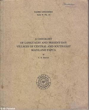 A Checklist of Languages and Present Day Villages of Central and South - East Mainland Papua