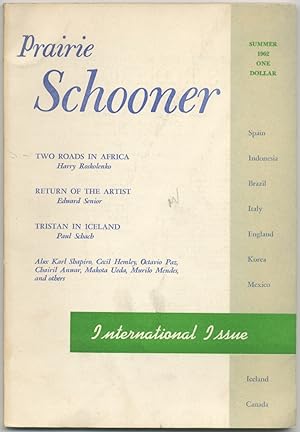 Seller image for Prairie Schooner - Summer 1962 (Volume XXXVI, Number II) for sale by Between the Covers-Rare Books, Inc. ABAA