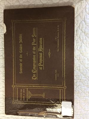 Bild des Verkufers fr SOUVENIR OF THE GOLDEN JUBILEE OF THE CONGREGATION OF THE POOR SISTERS OF PERPETUAL ADORATION zum Verkauf von Kubik Fine Books Ltd., ABAA
