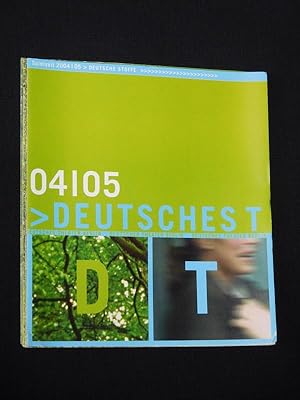 Image du vendeur pour Deutsches Theater Berlin, Spielzeit 2004/ 2005. Deutsche Stoffe [Jahresheft] mis en vente par Fast alles Theater! Antiquariat fr die darstellenden Knste