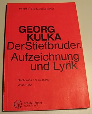 Imagen del vendedor de Der Stiefbruder. Aufzeichnungen und Lyrik. a la venta por HamlehBuch