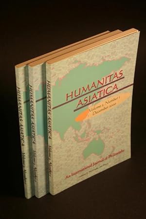 Image du vendeur pour Humanitas Asiatica. An International Journal of Philosophy, three issues. mis en vente par Steven Wolfe Books