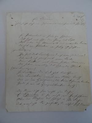 Handschriftlich verfasster Vortrag für Braut und Bräutigam anlässlich des Polterabends. Um 1870. ...