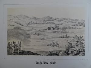 Konge-Broe-Mühle. Getönte Lithographie aus 'Album Schleswig-Holstein und Jütländischer Ansichten'...