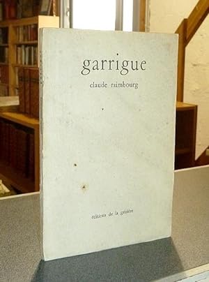 Immagine del venditore per Garrigue venduto da Le Beau Livre