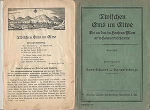 Bild des Verkufers fr Zwischen Ems und Elwe. Dit un dat in Hoch un Platt ut'n Hannowerlanne 1. Heft und ein weiteres ohne Nr. (da der Umschlag fehlt) zum Verkauf von ANTIQUARIAT H. EPPLER