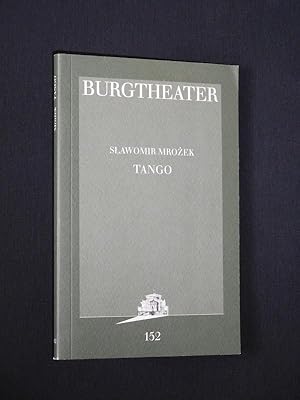 Image du vendeur pour Programmbuch 152 Burgtheater Wien 1995/96. TANGO von Morzek. Insz./ Kostme: Konstanze Lauterbach, Bhnenbild: Helmut Strmer. Mit Bibiana Zeller, Branko Samarowski, Therese Affolter, Roman Kaminski, Nicholas Ofczarek, Ute Springer, Martin Brambach, Roberto Russo (mit Stckabdruck) mis en vente par Fast alles Theater! Antiquariat fr die darstellenden Knste