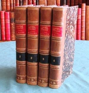 Histoire littéraire du Maine. 4 volumes - Édition originale.