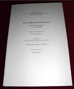 Seller image for Das Dubrovskij-Men�um. Edition der Handschrift F. II. I 36 (RNB). for sale by Antiquariat Clement