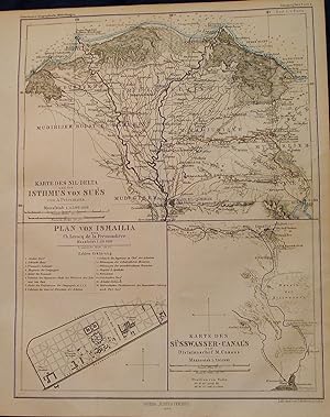 Three 1864 Maps of the Suez Region