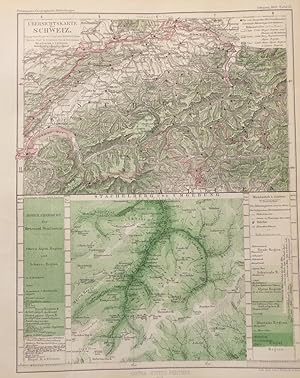 Two 1864 Maps of Switzerland
