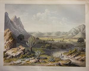 1864 Aquatint of Keren and the Plateau of Moqarah, Seen from the Southeast