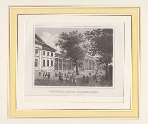 Orig. Stahlstich - Baden-Baden: Conversationhaus in Baden-Baden.