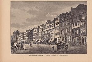 Frankfurt am Main, Die Judengasse, Holzstich um 1870 nach einer Photographie von Heinrich Keller,...