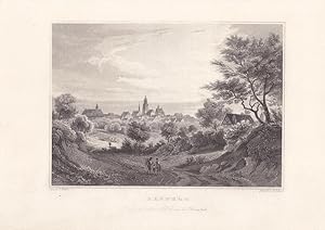 Alsfeld, Walpurgiskirche, Stadtansicht, Stahlstich um 1850 von Robock nach P. Weber, Blattgröße: ...