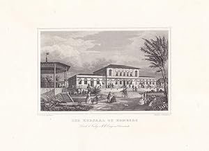 Der Kursaal zu Homburg, Stahlstich um 1850 von R. Dawson, Blattgröße: 17 x 25 cm, reine Bildgröße...