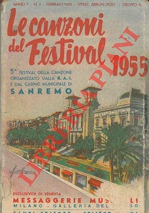 Le canzoni del Festival 1955. 5° Festival . Sanrremo.