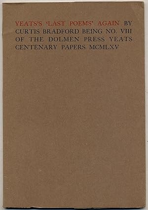 Immagine del venditore per Yeats's 'Last Poems' Again venduto da Between the Covers-Rare Books, Inc. ABAA