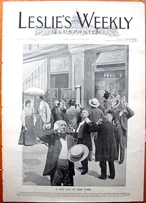 Leslie's Weekly July 29, 1897. A Hot Day in New York Cover.