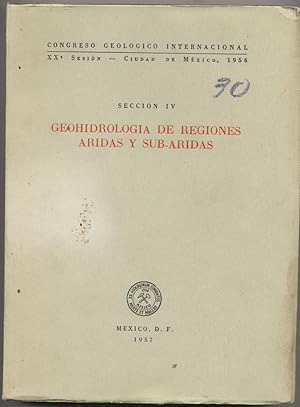 Seller image for Geohidrologia De Regiones Aridas Y Sub-Aridas for sale by Southwestern Arts