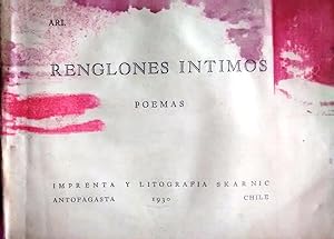 Renglones íntimos. Poemas. Prólogo Héctor Erazo Armas