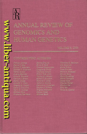 Image du vendeur pour Annual Review of Genomics and Human Genetics - Volume 6, 2005 mis en vente par Antiquariat Liber Antiqua