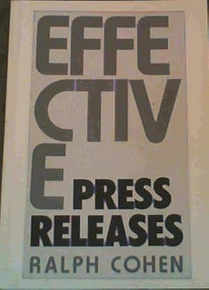 Bild des Verkufers fr Effective Press Releases zum Verkauf von Chapter 1