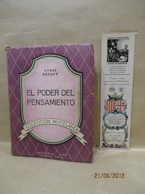 Imagen del vendedor de EL PODER DEL PENSAMIENTO. Su dominio y su cultura. a la venta por LIBRERIA ANTICUARIA LUCES DE BOHEMIA