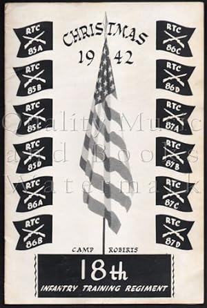 Christmas 1942: Camp Roberts 18th Infantry Training Regiment Commemorative Menu Booklet