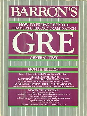 Immagine del venditore per How to prepare for the Graduate record examination GRE General test venduto da Librodifaccia
