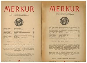 Seller image for Merkur - Deutsche Zeitschrift fr Europisches Denken. 1. Jhg. Hefte 3, 4, 5, 6. (dazu Heft 7 1948) for sale by Antiquariat Appel - Wessling