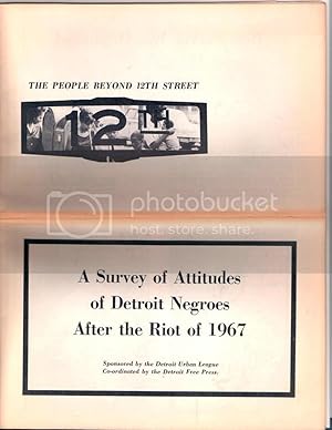 A Survey of Attitudes of Detroit Negroes After the Riot of 1967