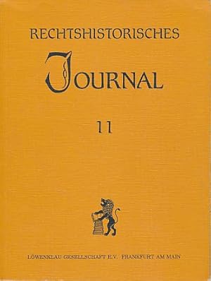 Seller image for Rechtshistorisches Journal 11. for sale by Fundus-Online GbR Borkert Schwarz Zerfa