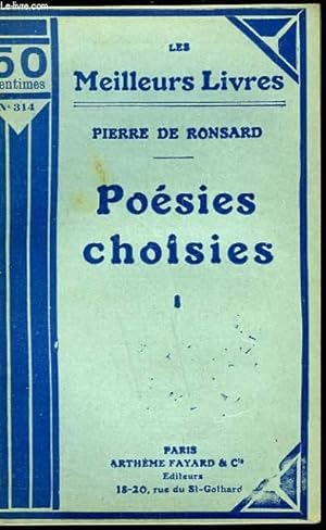 Seller image for POESIES CHOISIES - TOME 1 for sale by Le-Livre