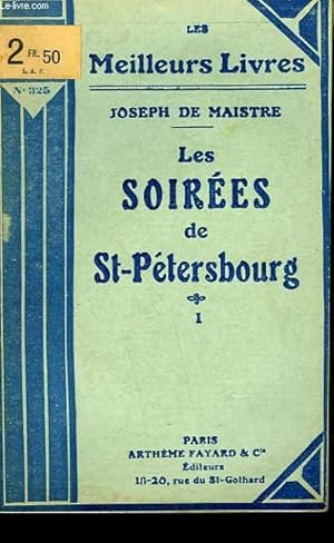 Image du vendeur pour LES SOIREES DE ST PETERSBOURG - TOME 1 mis en vente par Le-Livre