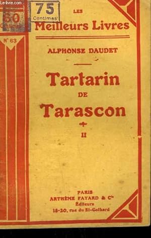 Immagine del venditore per TARTARIN DE TARASCON. TOME 2. COLLECTION : LES MEILLEURS LIVRES N 63. venduto da Le-Livre