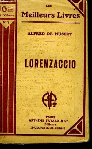 Image du vendeur pour LORENZACCIO. COLLECTION : LES MEILLEURS LIVRES N 7. mis en vente par Le-Livre