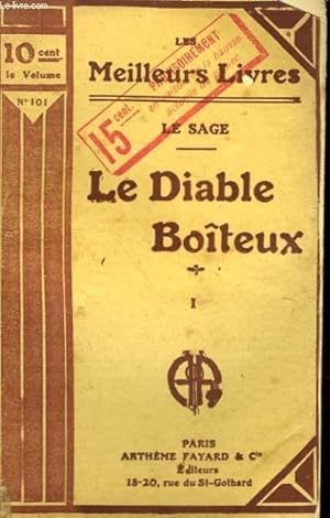 Immagine del venditore per LE DIABLE BOITEUX. TOME 1. COLLECTION : LES MEILLEURS LIVRES N 101. venduto da Le-Livre