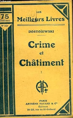 Seller image for CRIME ET CHATIMENT - TOME 1 for sale by Le-Livre