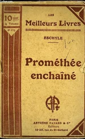 Seller image for PROMETHEE ENCHAINE for sale by Le-Livre