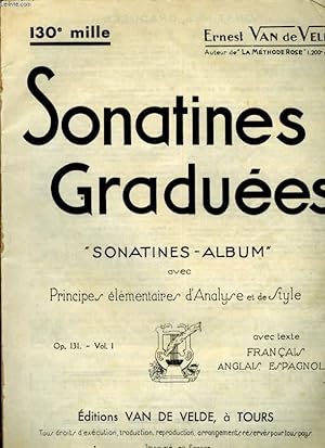 Bild des Verkufers fr SONATINES GRADUEES zum Verkauf von Le-Livre